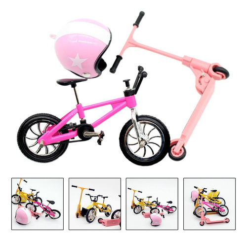 Set De Miniaturas De Bicicletas Para Embellecer Rosa