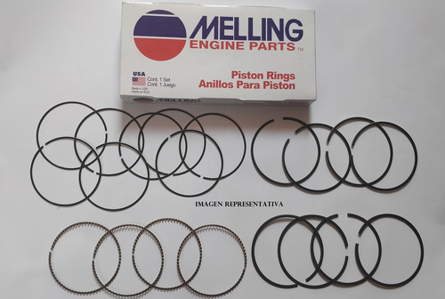 Anillos Melling Para Chevrolet Tornado 2010-16 1.8 Cromo 020