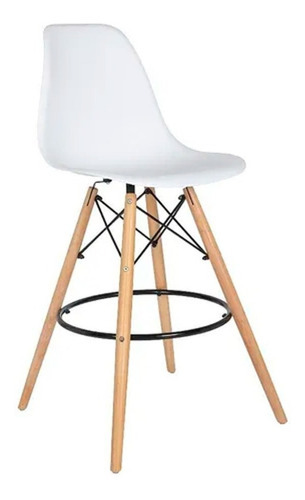 Silla Moderna Desayunado Bar Recibidor Minimalista Eames Color de la estructura de la silla Blanco