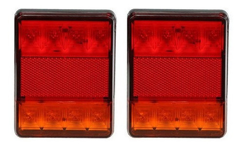 2 Luces Traseras De 12v 8led Carvan Camión Camión Remolque