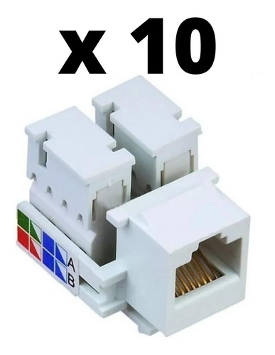Imagen 1 de 6 de Ficha Conectores Jack Hembra Rj45 Cat 5e Redes Cable Utp X10