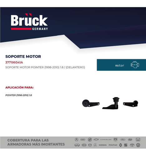 Soporte Motor Pointer 00 01 02 03 04 05 07 Delantero Metal