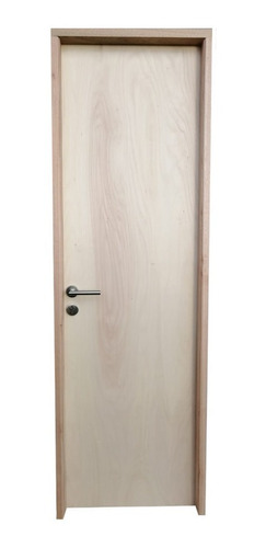 Puerta Interior 80cm,cerradura Y Manija En L Marco Pino 14cm