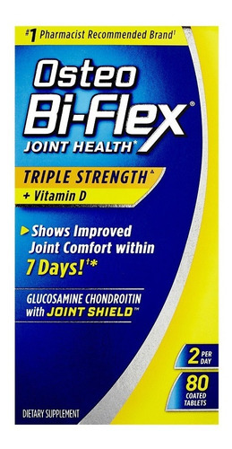 Osteo Bi Flex Triple Strength Con Vitamina D, 80 Tabletas.