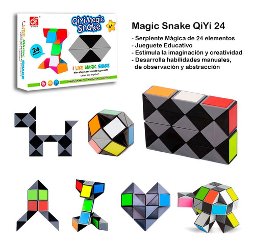 12 rebanadas de 24 bloques Magic Snake puzzle Cube mini serpientes cubo mágico sch 