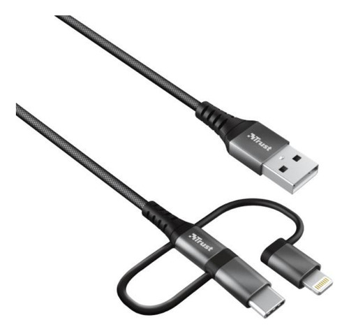 Cabo Trust Keyla Extra Forte 3 Em 1 Usb De 1 Metro