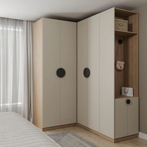 Guarda-roupa Modulado Joy 3 Peças Canto, Nicho Com 2