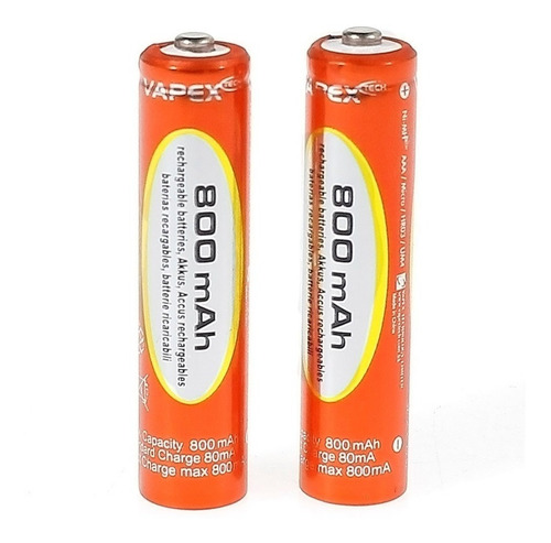 Pilas Recargables Aaa 800mah Vapex P/ Multiples Usos