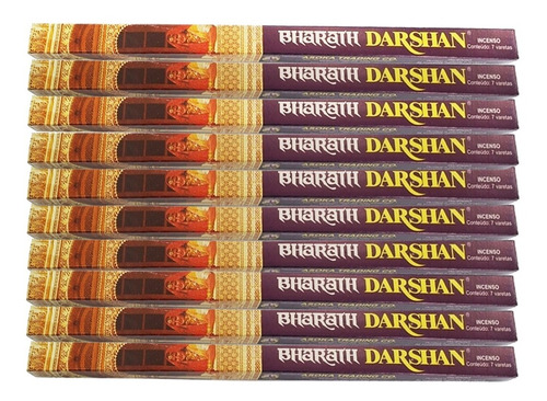 Incenso Indiano Bharat Darshan - Kit 10 Cxs - 70 Varetas