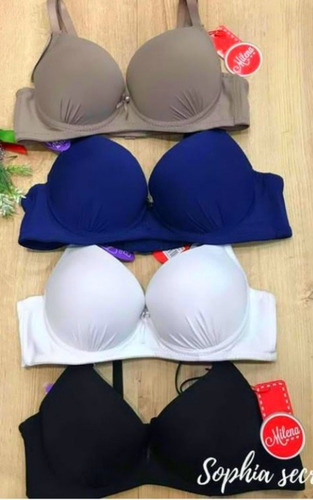 Imagen 5 de 7 de Pack De 3 Hermosos Brassieres Copa C. Anchos Con 3 Gafetes