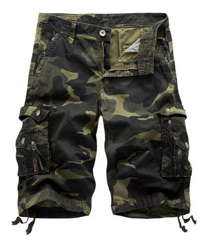 Pantalones Cortos De Trabajo Camuflaje Hombre Talla Grande