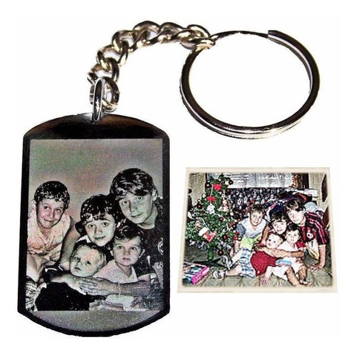 Imagen 2 de 10 de 4 Foto Llaveros Acero Personalizado 25x40mm Promo