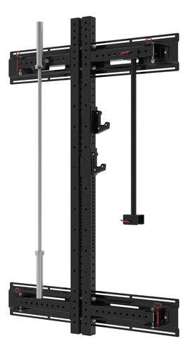 Rack Plegable Jaula De Potencia Multifuerza Amurable Estructura Negro Tapizado NA