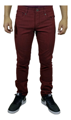 Pantalón Drill Moda Para Hombre - Rojo