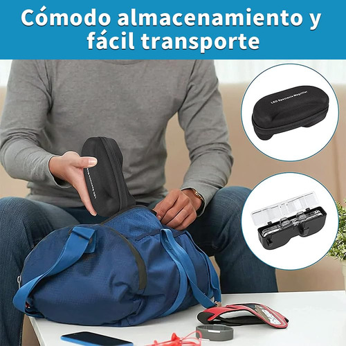 Gafas Lentes Lupa Recargables Usb, Lupa Con Luz Led, Lentes