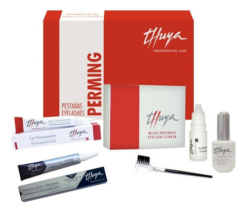 Kit Permanente Pestañas Thuya 100 Servicios + Tinte De Cejas