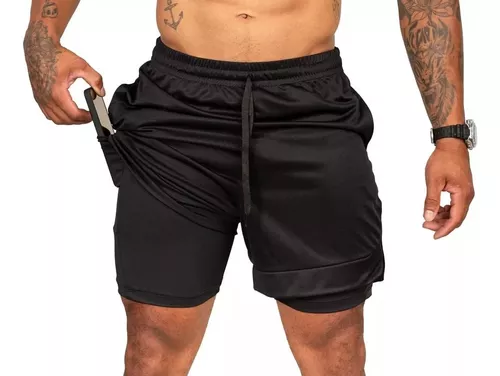 Shorts De Corrida Com Bermuda Interna Feminino