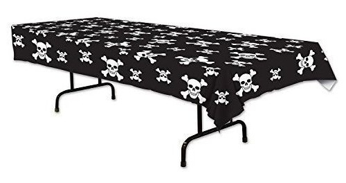 Mantel Pirata De Beistle, 54 Por 108 Pulgadas, Negro / Blanc