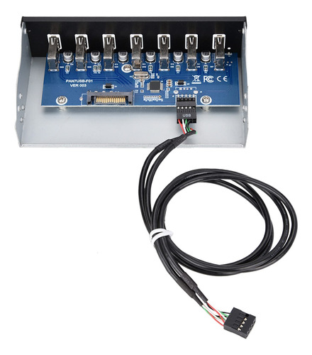 Auhx Panel Frontal Usb 2.0 7 Puerto Conector Para Caja