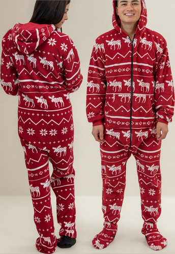 Forever Lazy Pijama Polar Hombre Con Pantuflas
