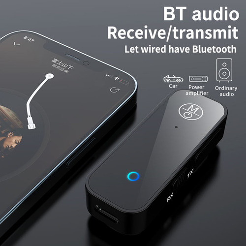 Transmisor Y Receptor Bt 5.1 2 En 1 Inalámbrico De 3.5 Mm O