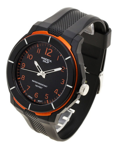 Reloj Knock Out Hombre 8455 Caucho Analógico Sumergible