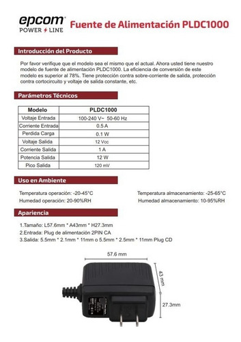 Imagen 5 de 7 de Fuente De Poder De 12v A 1amp, Para Cctv Y Múltiples Usos