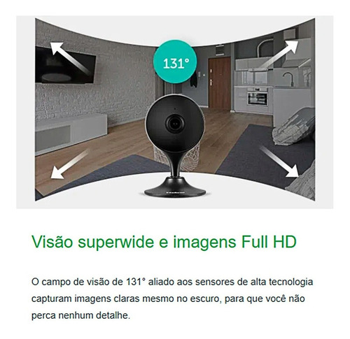 Imagem 9 de 9 de Câmera Segurança Im3 Intelbras Wifi + Cartão De Memória 32gb