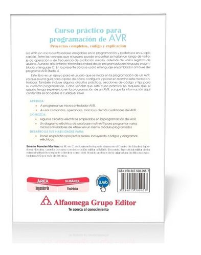 Imagen 3 de 4 de Libro Curso Practico Para Programacion De Micros Atmel Avr