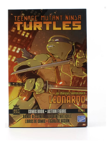 Teenage Mutant Ninja Turtles Leonardo + Comic Tmnt Bst Axn