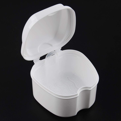 Aa Estuche Blanco For Dentaduras Postizas, Vaso For