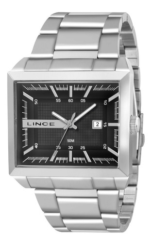 Relogio Lince Masculino Mqm4267l P1sx Prata Quadrado