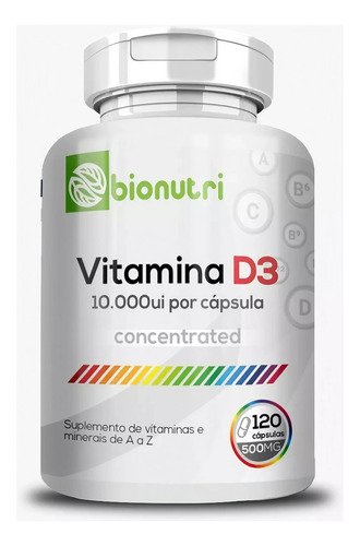 Vitamina D3 10.000 Ui Bionutri 120 Caps