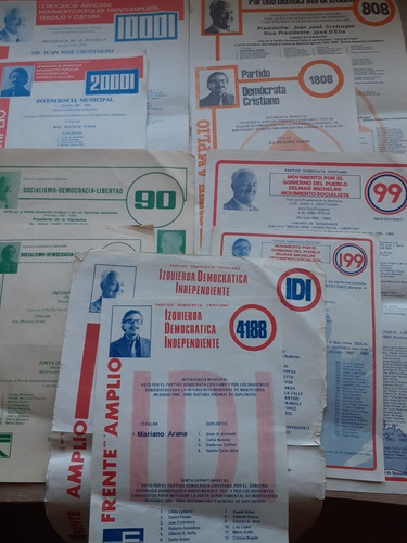 Listas Del Frente Amplio Elecciones Nacionales 1984