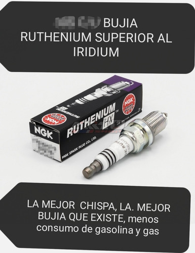 Bujia Ruthenium Mejor Que Iridium Menor Consumo Mas Potencia