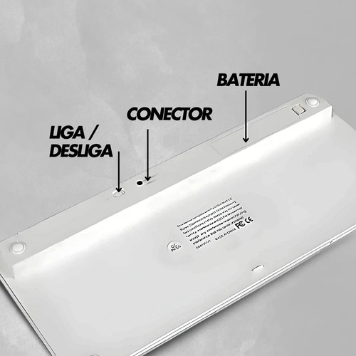 Teclado 60% Sem Fio Bluetooth Qwerty Membrana Ergonomico
