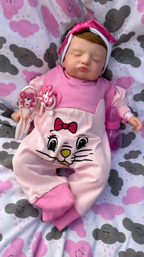 Boneca Bebê Reborn Com Cabelo Fio A Fio Realista Silicone