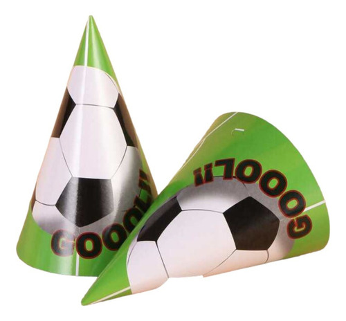 6 Gorritos De Cartón Para Fiesta Con Tema De Futbol Goool