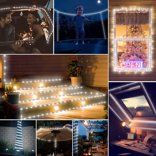 Cuerda De Luces Solares Impermeables Para Exteriores, 72 Pie
