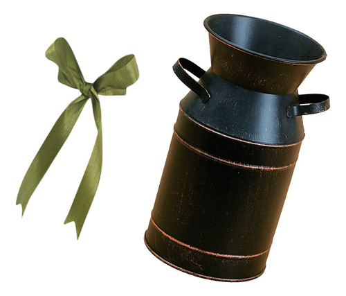 Cubo De Hierro Con Forma De Flor Y Hojalata,