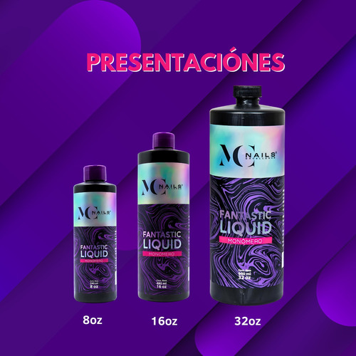 Monómero 16oz. Liquid Fantastic Acrílico Uñas. Mc Excellence