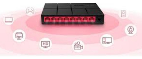 Switch Gigabit De 8 Puertos Mercusys Ms108g 10/100/1000 Mbps