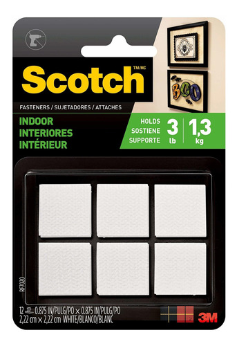 Scotch Cierr Multiuso Gancho Bucle Uso Blanco 7 8 12 Par