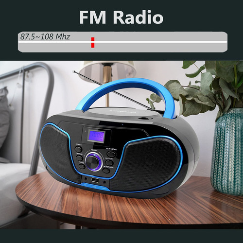 Radio Bluetooth Cd Boombox Lonpoo