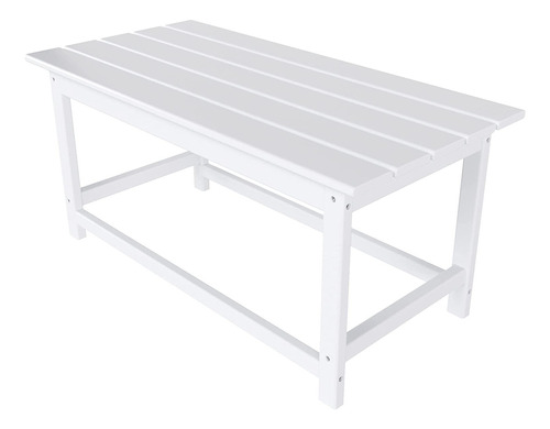 Mesa De Jardín De Madera De Polietileno Blanco Marfil