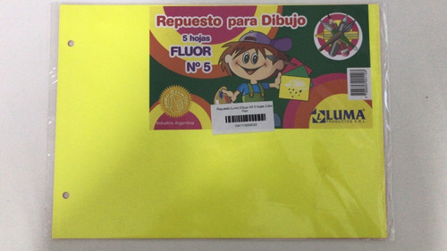 Imagen 1 de 6 de Cartulinas 5 Hojas Repuesto Luma Dibujo Tamaño N5