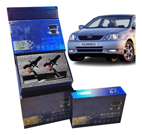 Kit X3 Led Premium Toyota Corolla Alta Baja Auxiliar Canbus