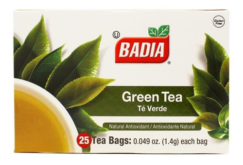 Te Verde Badia Antioxidante Natural Green Tea 25 Bolsitas