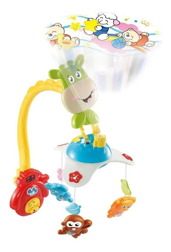 Imagen 3 de 7 de Movil Cunero Musical Bebe Proyector + Control Remoto