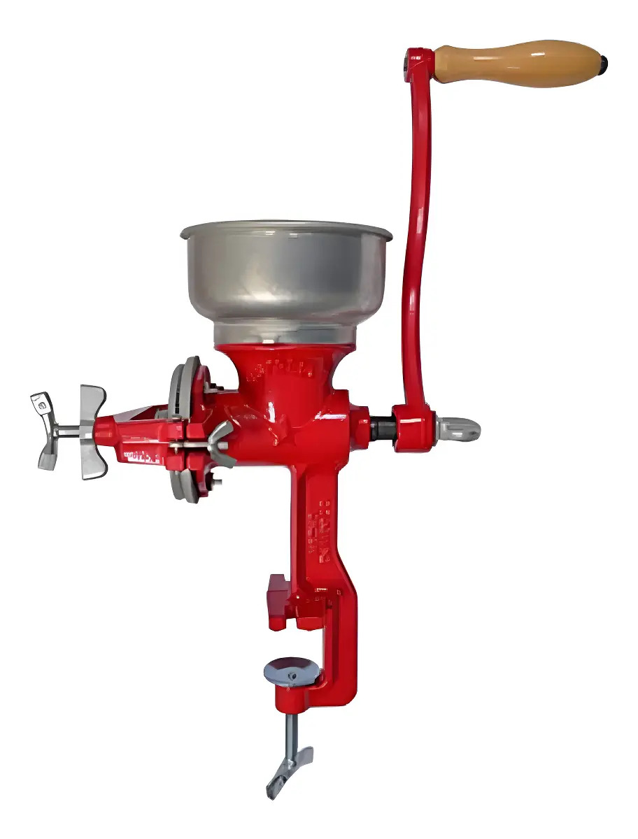 Molino Manual resistente para Granos Estrella Rojo Color Rojo